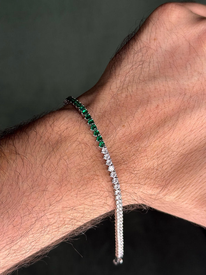 Pulseira Riviera Premium Emerald Cristal