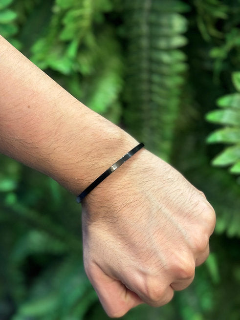 Bracelete Slim Black Steel