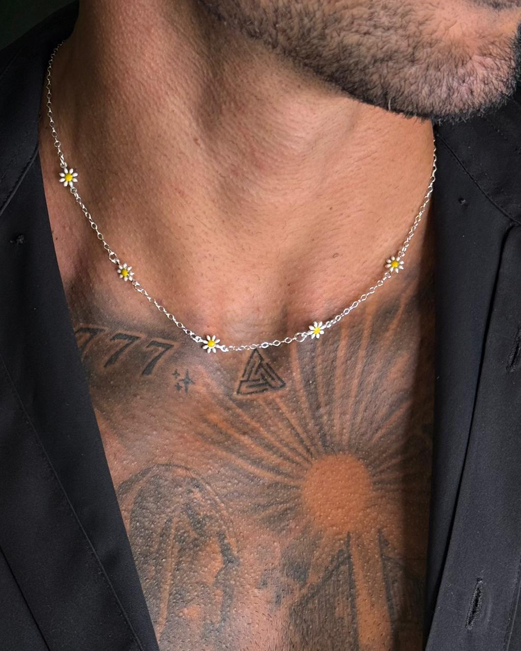 Choker Daisies Prata925