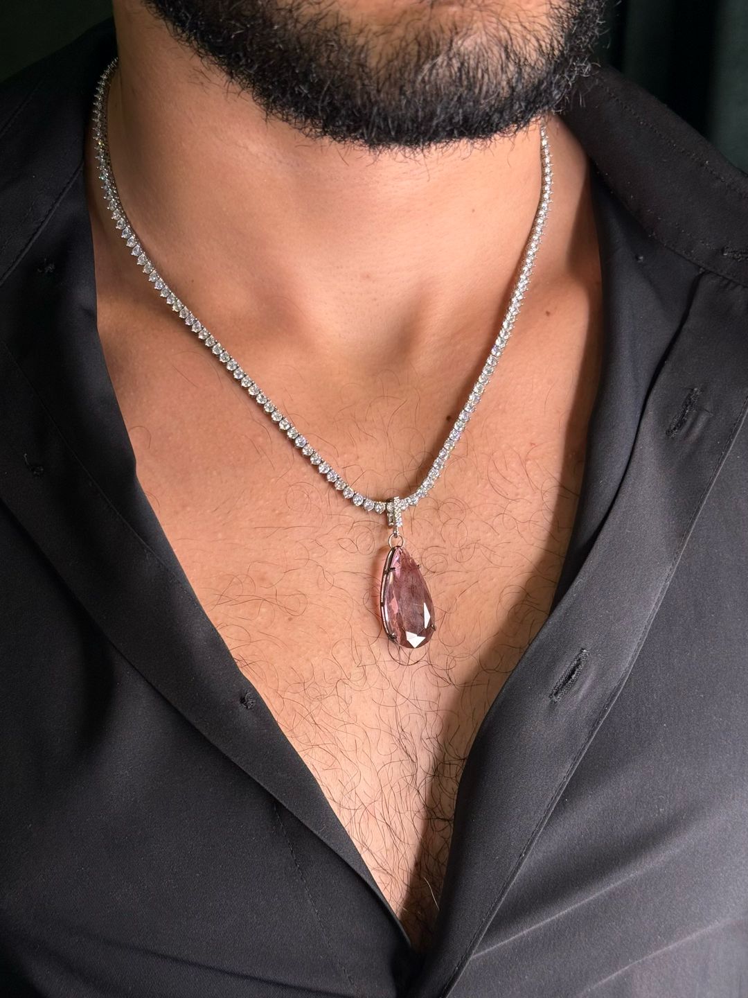 Colar Riviera Cristal Premium + Gota Color Babilônia