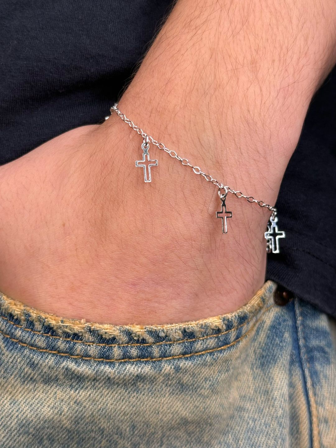 Pulseira Cruzinhas Prata925