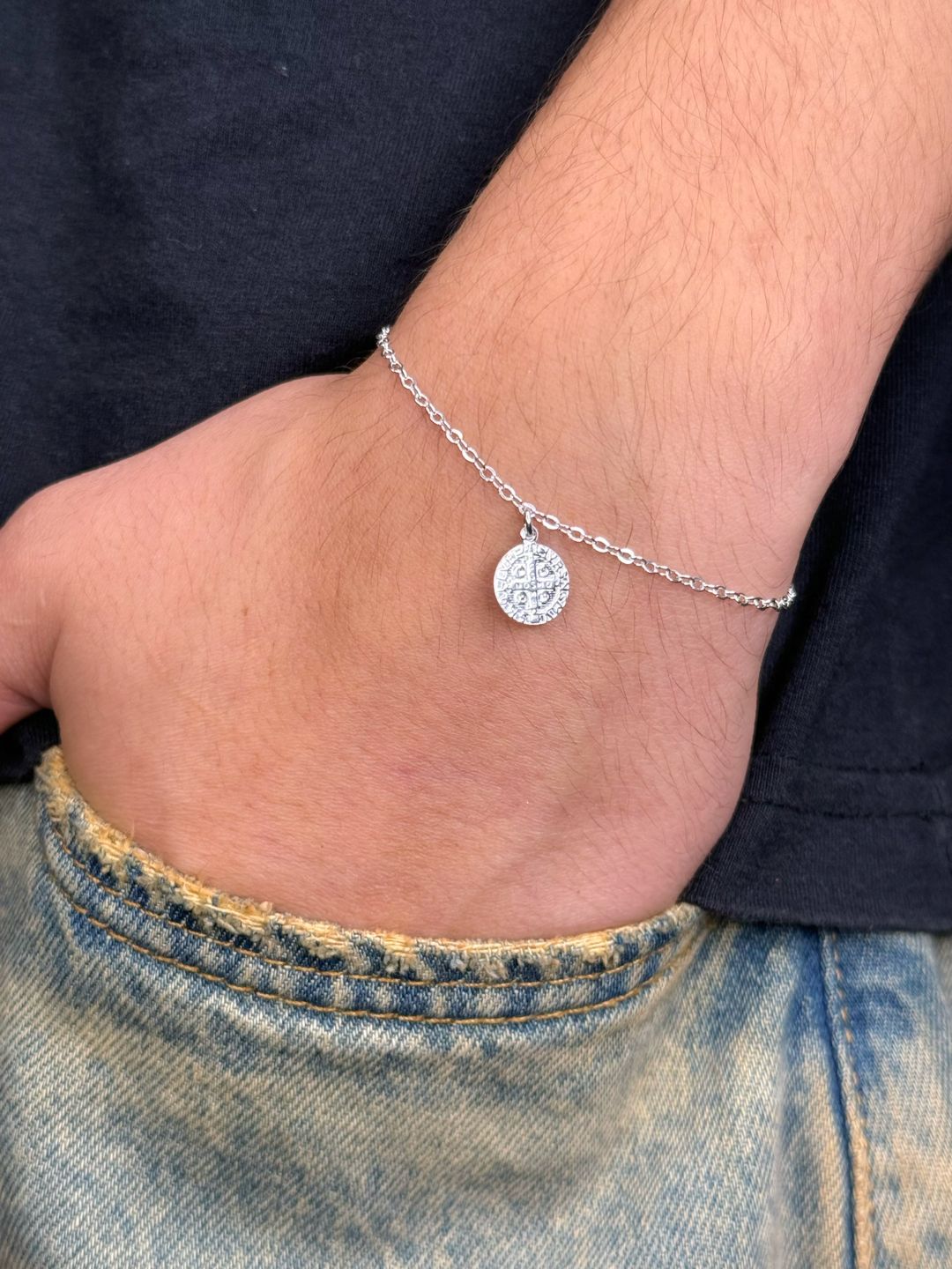 Pulseira São Bento Medalhinha Prata925