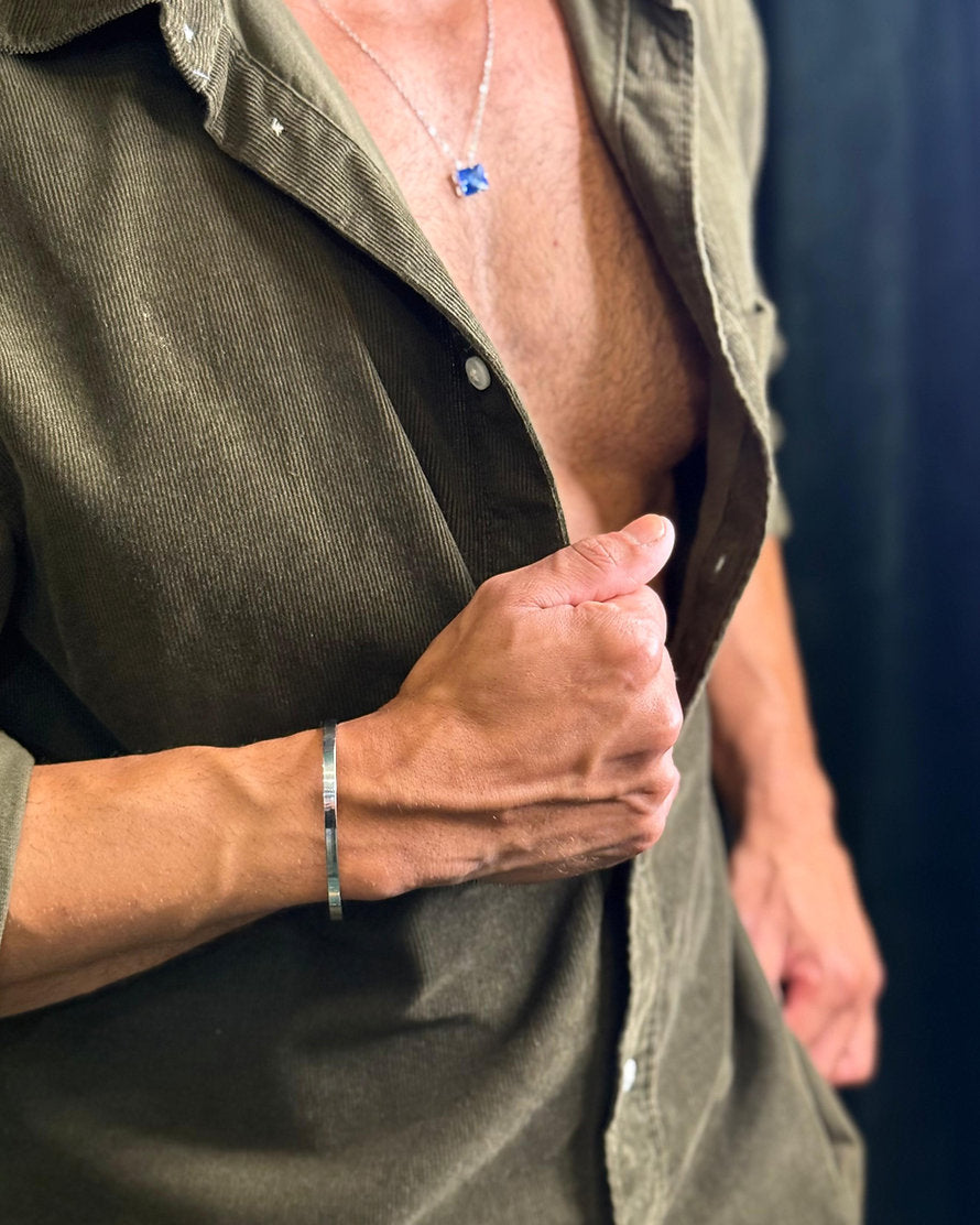 Kit Colar Clássico + Bracelete Slim Steel