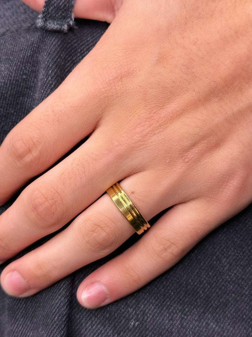 Aliança Passion Gold Steel
