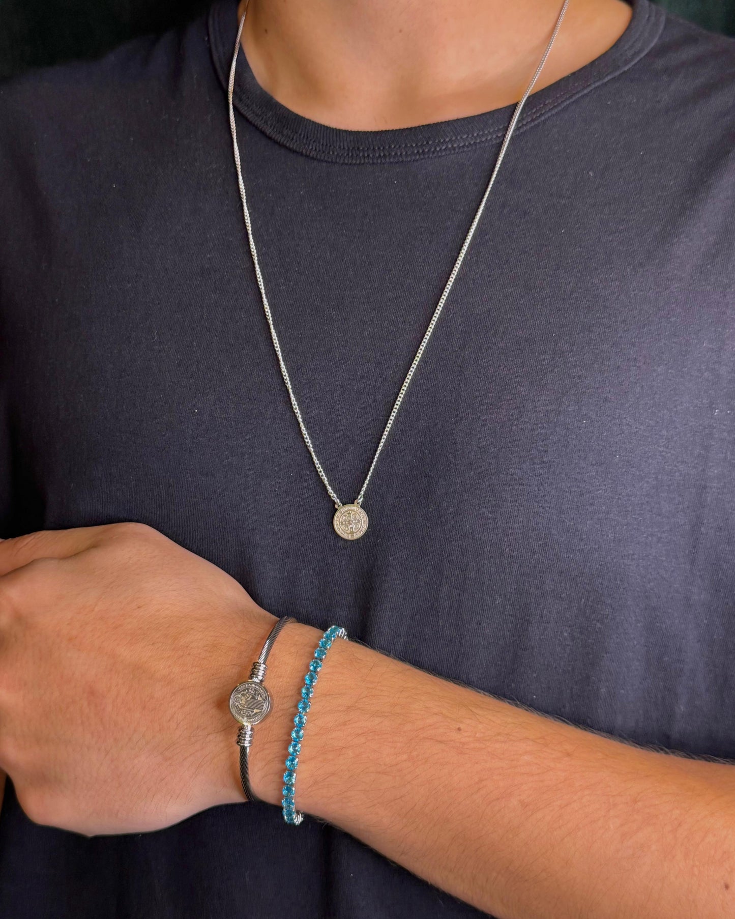 Kit Bracelete São Bento + Escapulário + Riviera de Brinde