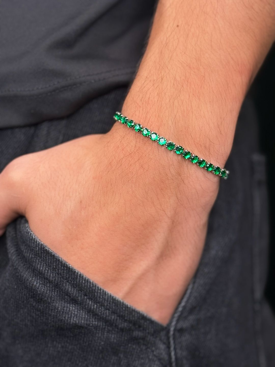 Pulseira Riviera Clássica Esmeralda