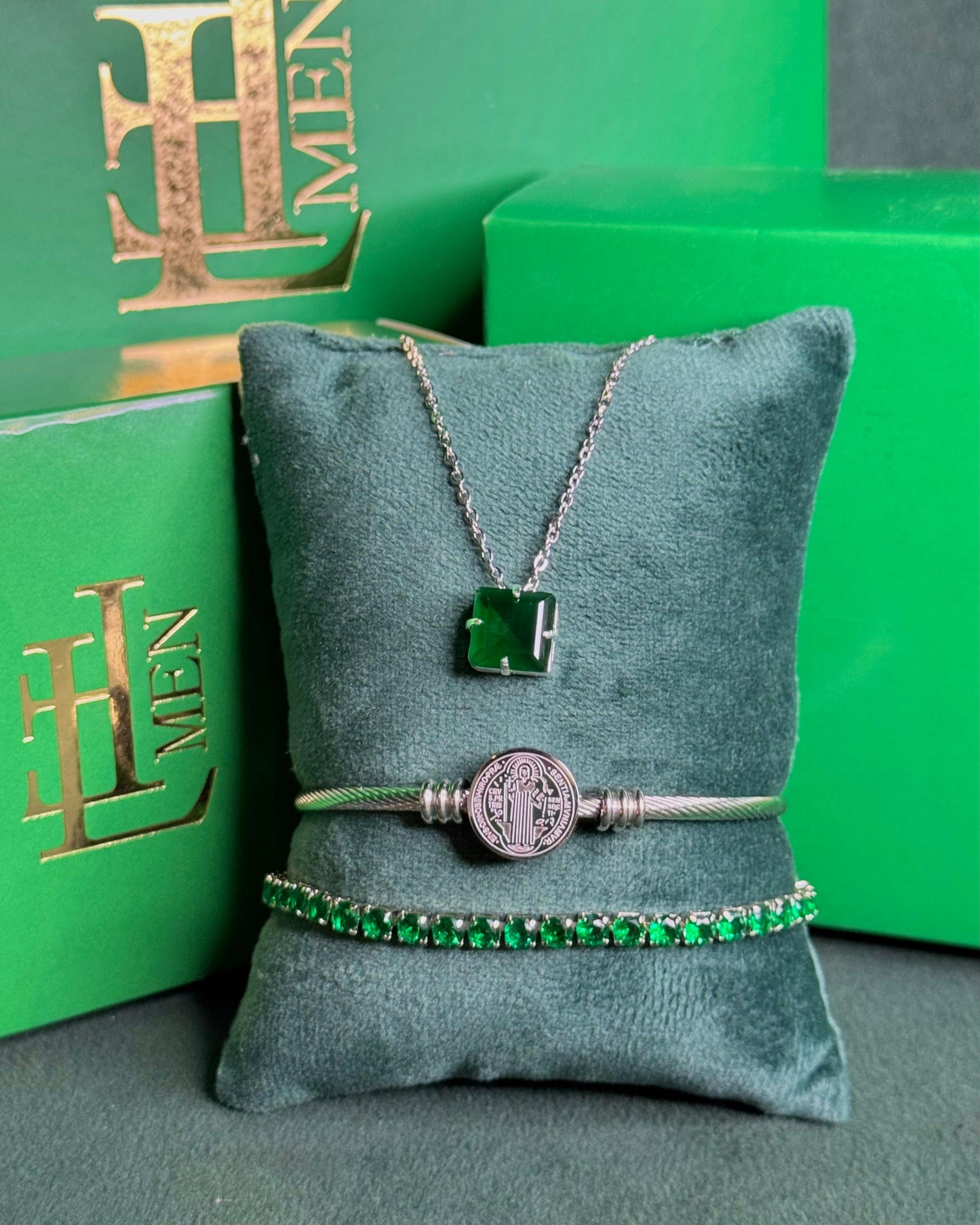Kit Bracelete São Bento + Colar Clássico + Riviera de Brinde