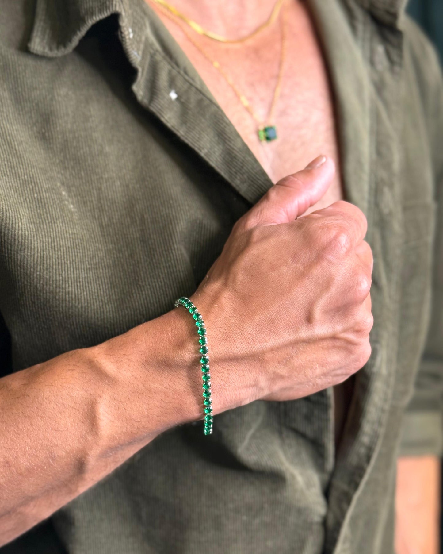Pulseira Riviera Clássica Esmeralda