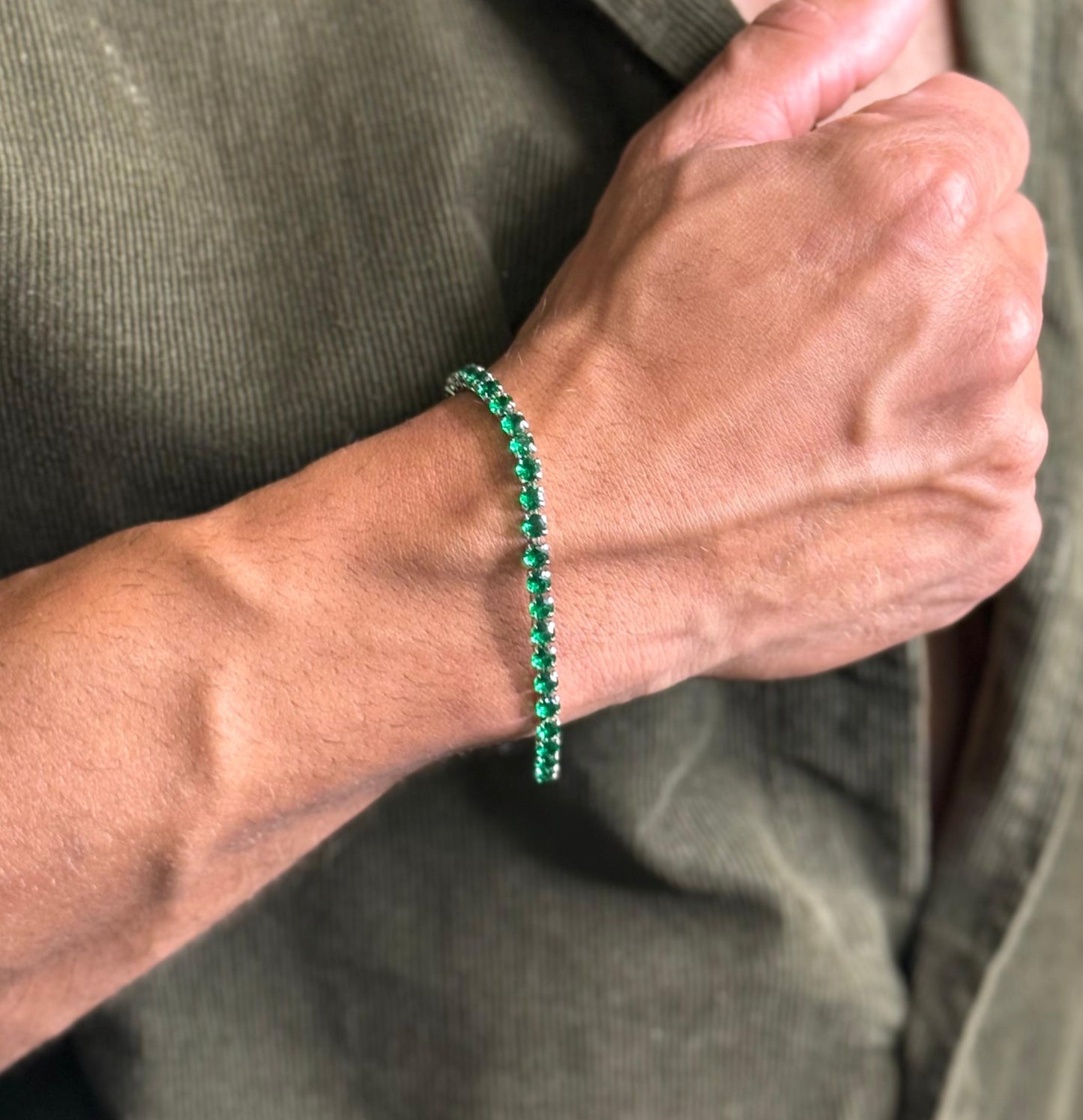 Pulseira Riviera Clássica Esmeralda