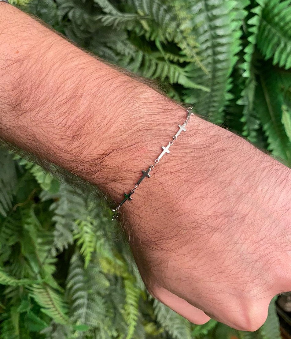 Pulseira Cruzinhas Steel Slim