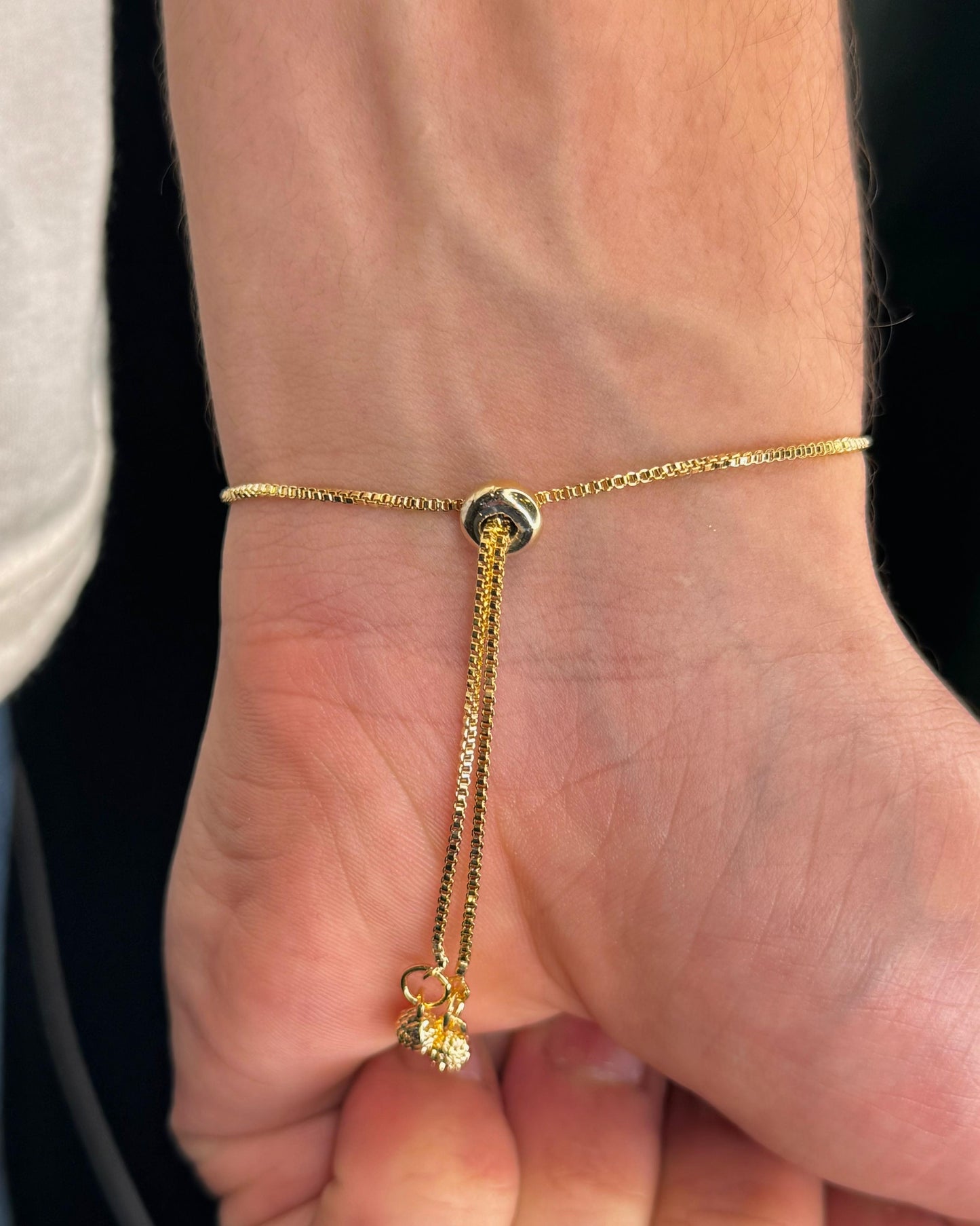 Pulseira Clássica Dourada Ajustável