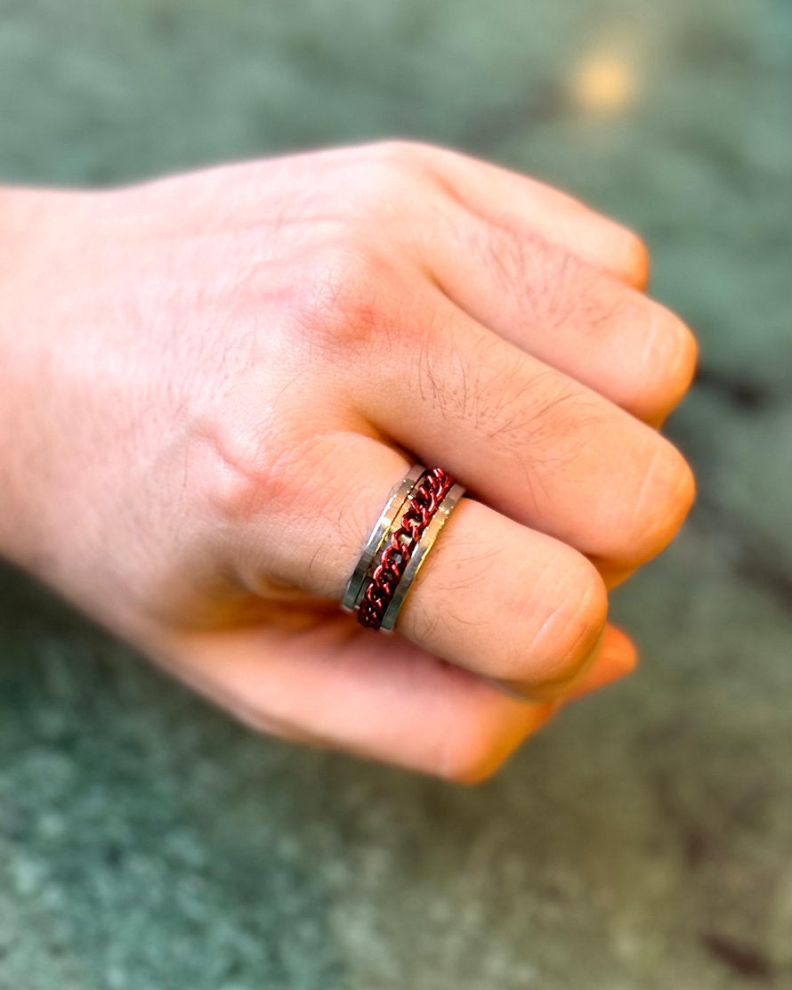 Anel Red Chain