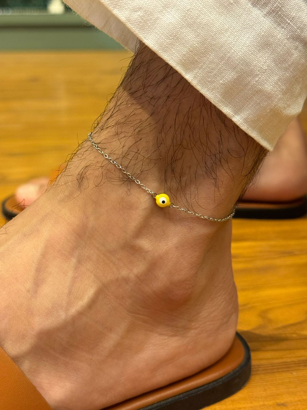 Tornozeleira Olho Grego Delicate Amarelo