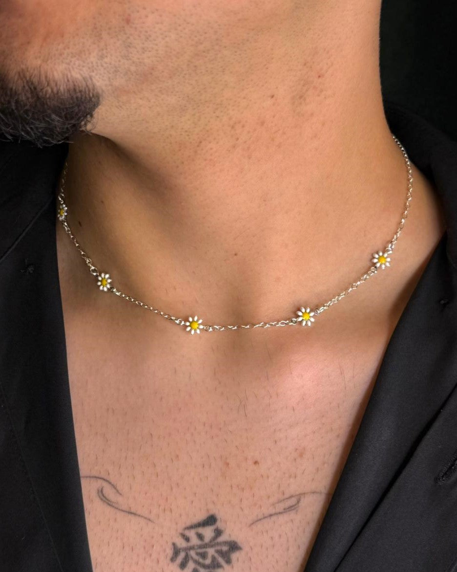 Choker Daisies Prata925