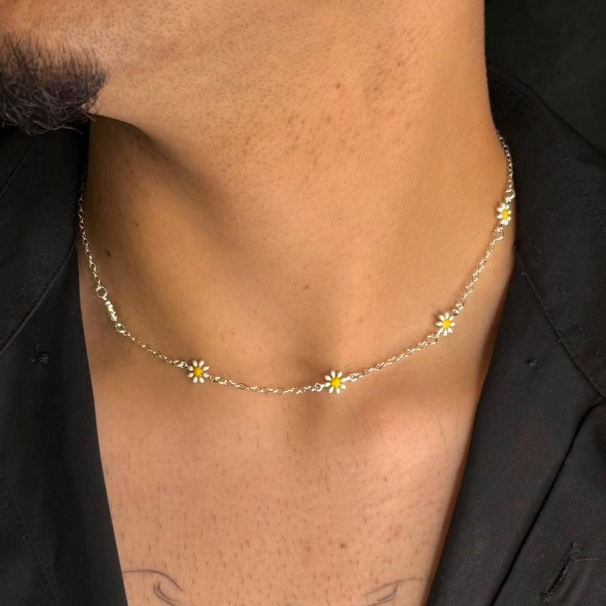 Choker Daisies Prata925