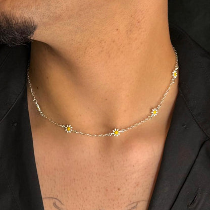 Choker Daisies Prata925