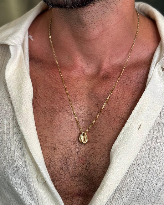 Colar Búzio Gold Steel