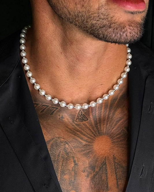 Colar Pérolas Steel