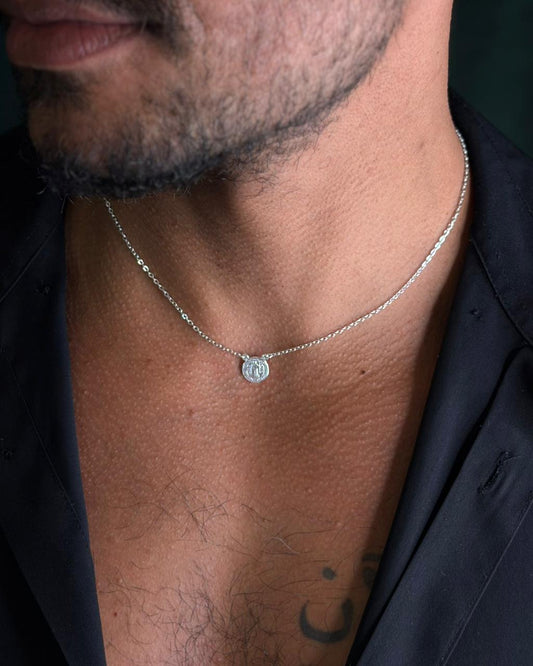 Colar Medalha São Bento em Elos Prata925