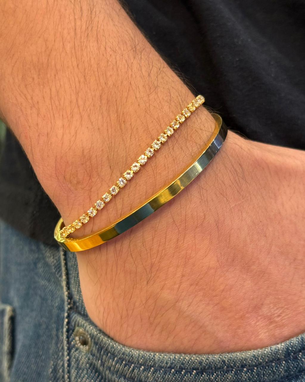 Kit Shine + Bracelete Slim Gold