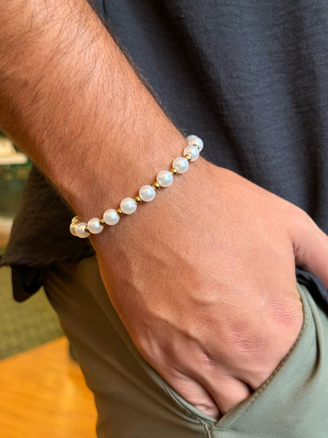 Pulseira Pérola Steel