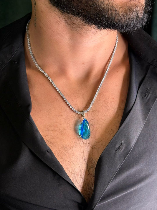 Colar Riviera Cristal Premium + Gota Color Dubai