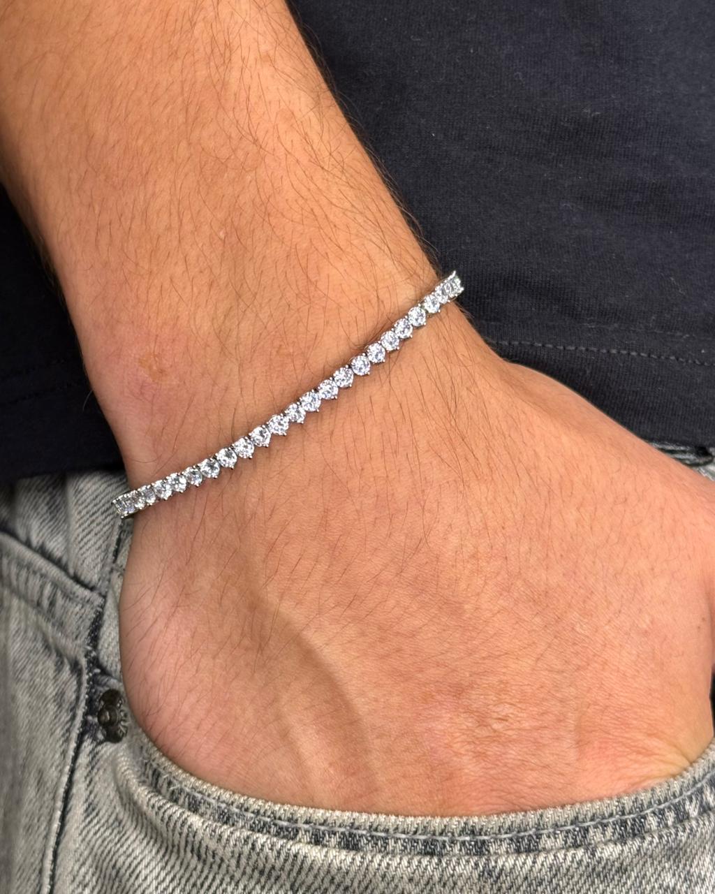 Pulseira Riviera Cristal - 3 Pontas