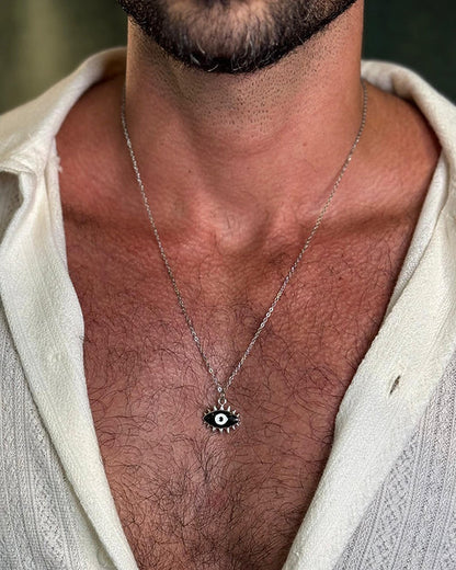 Colar Olho Grego Black Spiky