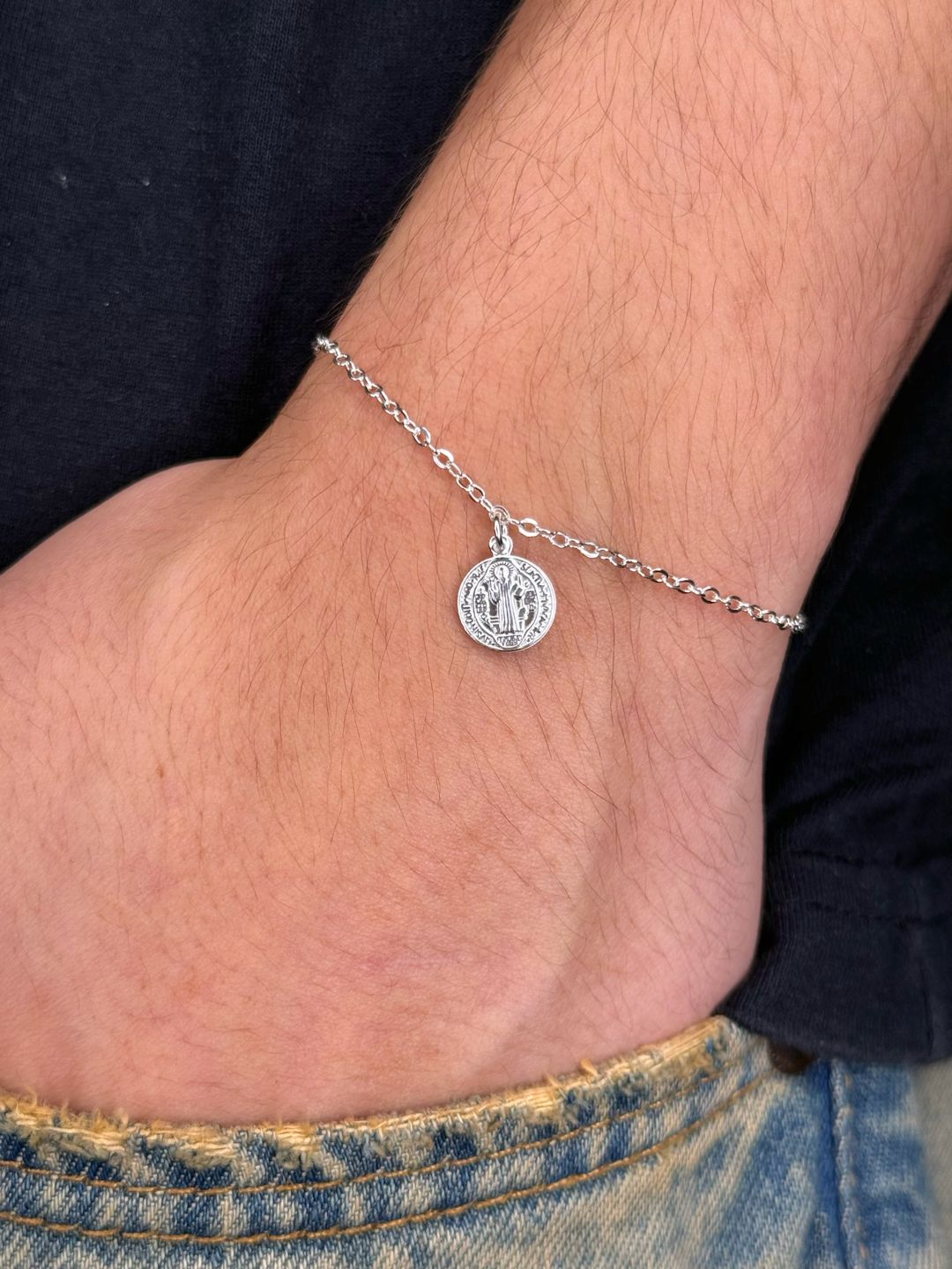 Pulseira São Bento Medalhinha Prata925