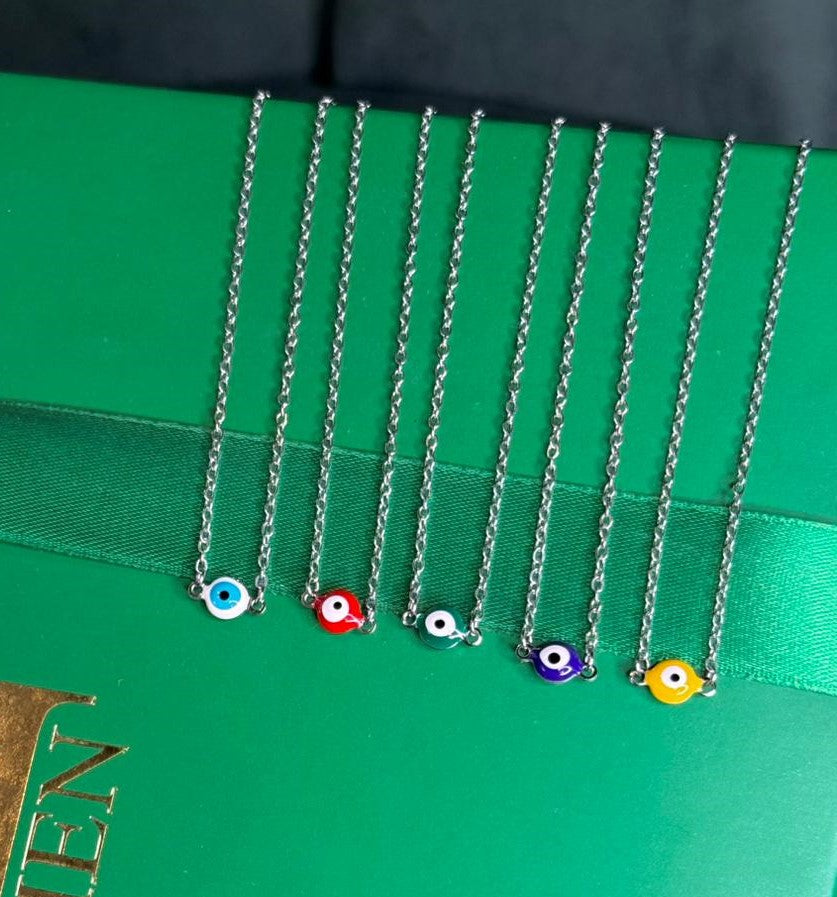 Colar Olho Grego Color Delicate (Escolha a Cor)