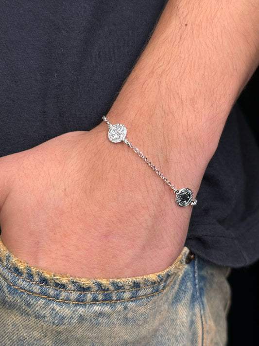 Pulseira 3 Medalhas São Bento Prata925