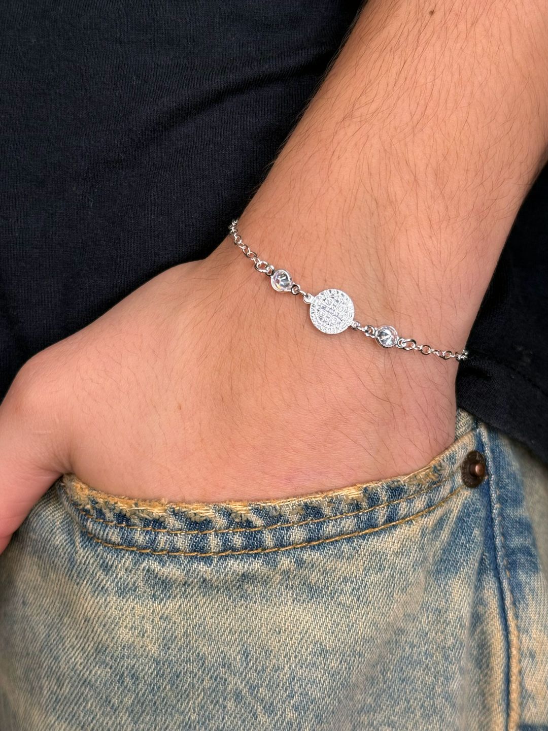 Pulseira São Bento Cristal Prata925