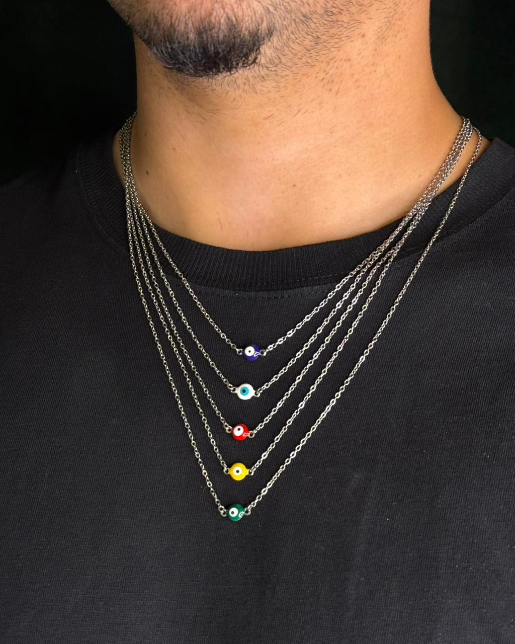 Colar Olho Grego Color Delicate (Escolha a Cor)