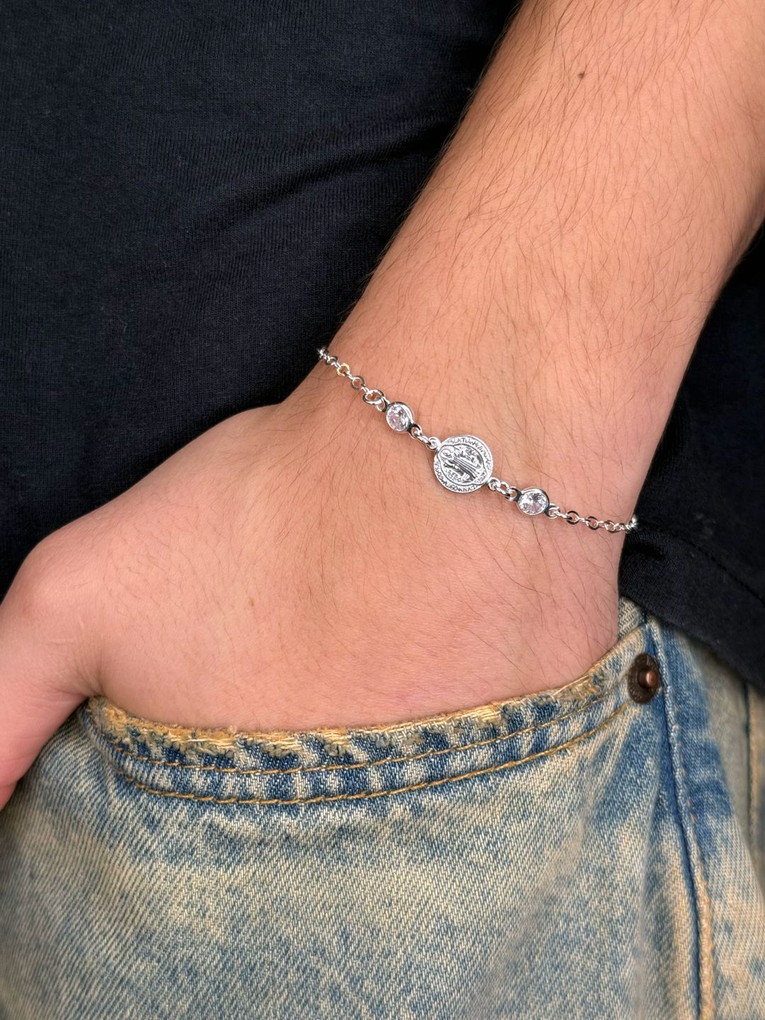 Pulseira São Bento Cristal Prata925