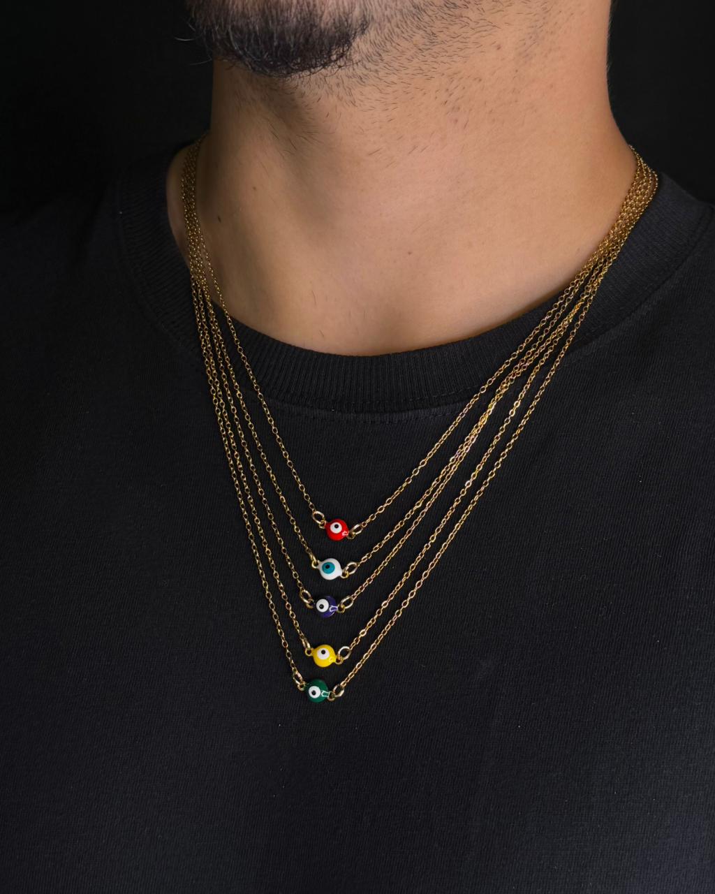 Colar Olho Grego Color Delicate (Escolha a Cor)