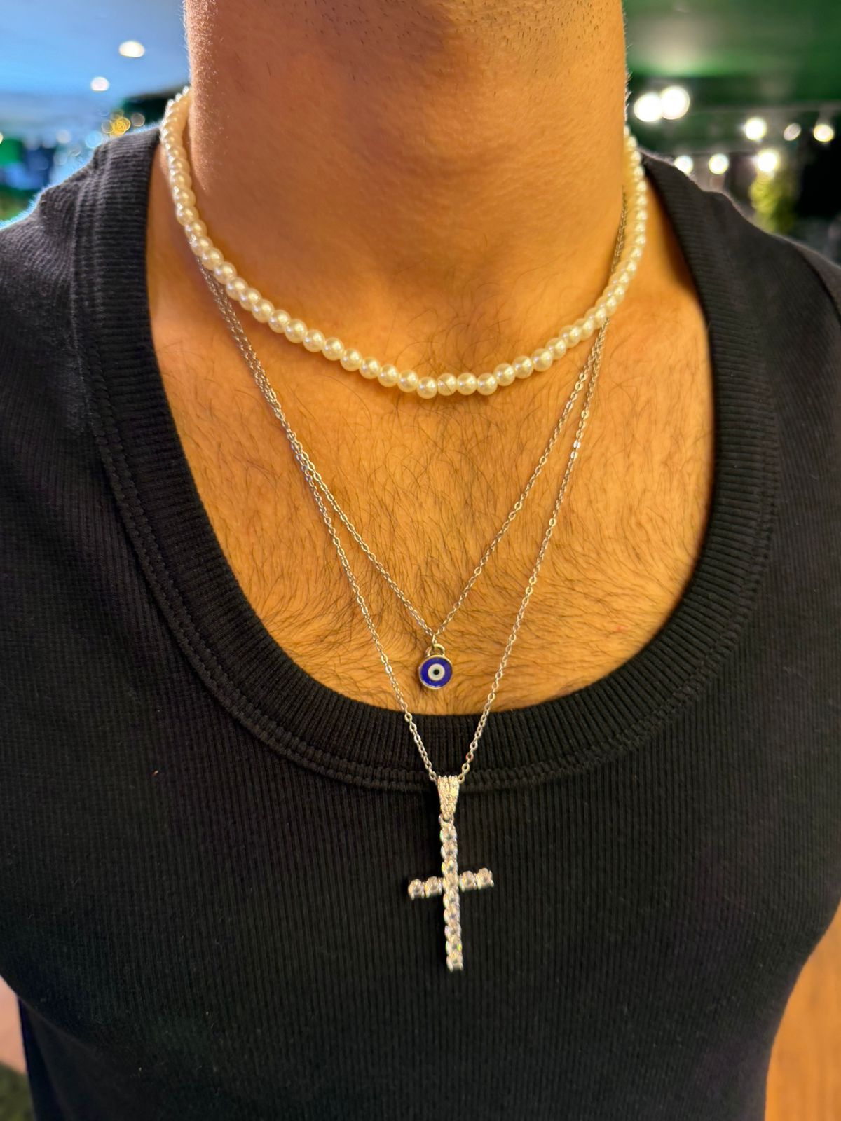 Kit Perolas + Cruz + Olho Grego