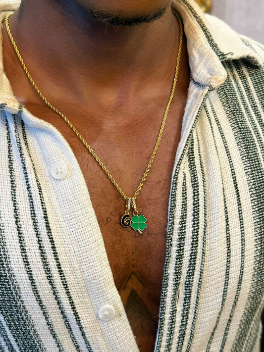 Colar Inicial Trevinho Green em DNA