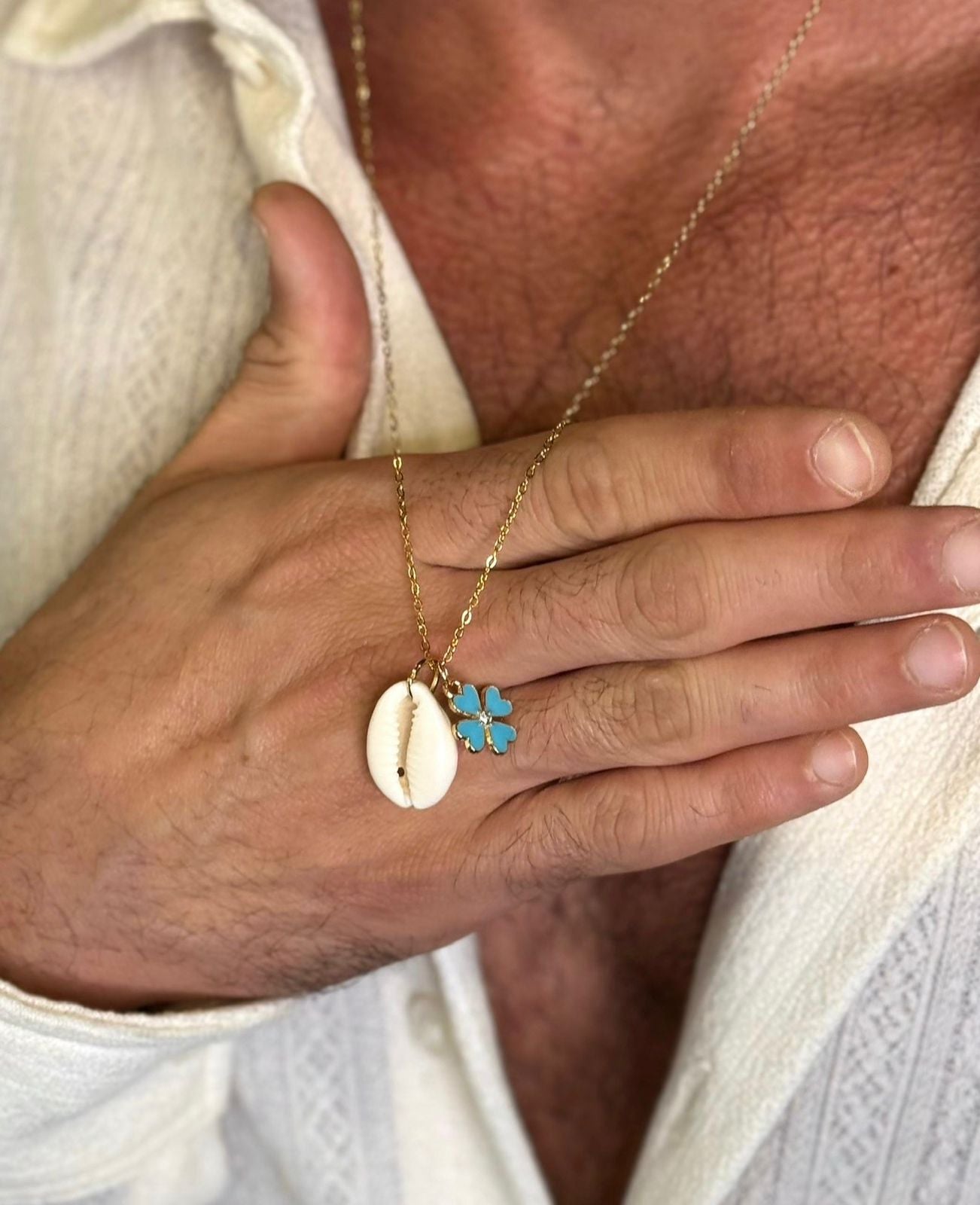 Colar Búzio e Trevo