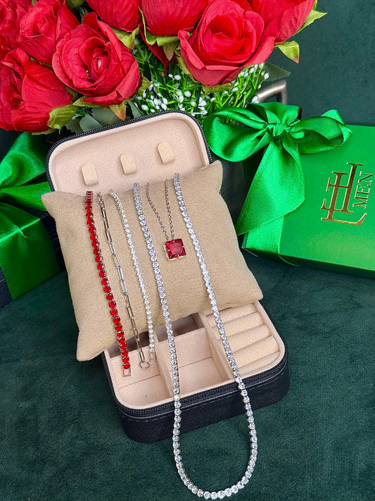 Kit Cristal Rubi + Porta Joias