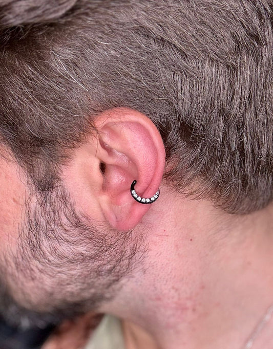 Piercing Leque Black de Pressão