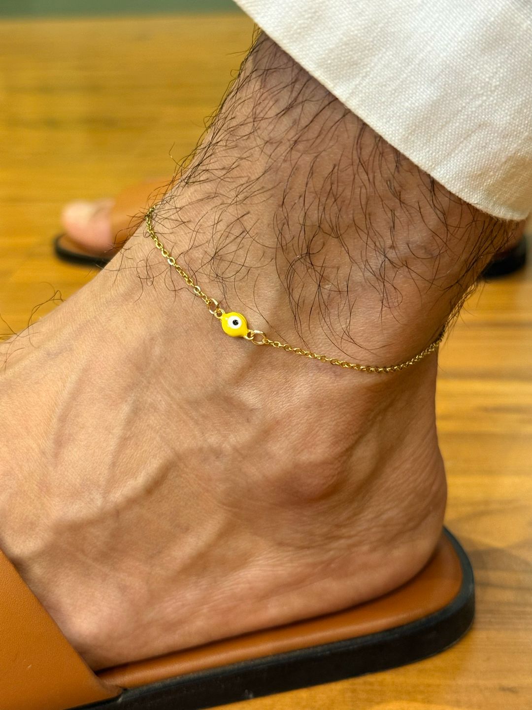 Tornozeleira Olho Grego Delicate Amarelo