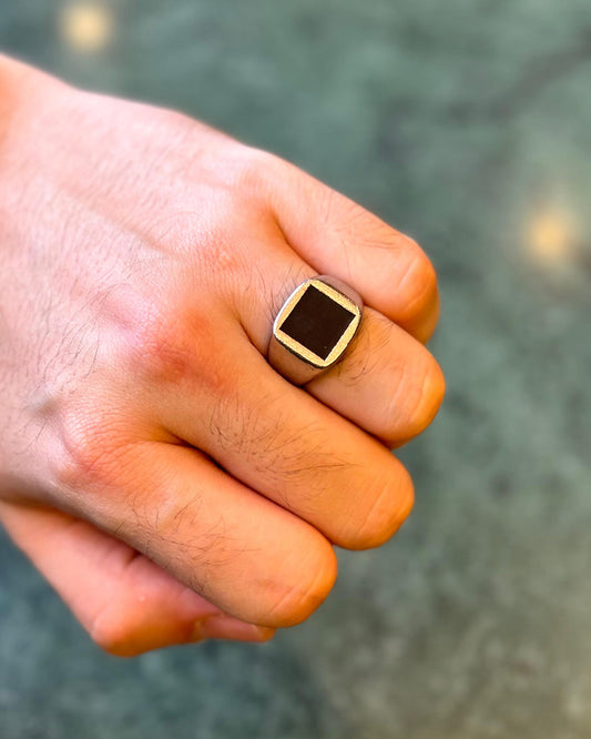 Anel Black Square