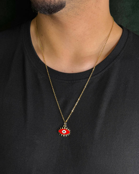 Colar Olho Grego Red Spiky