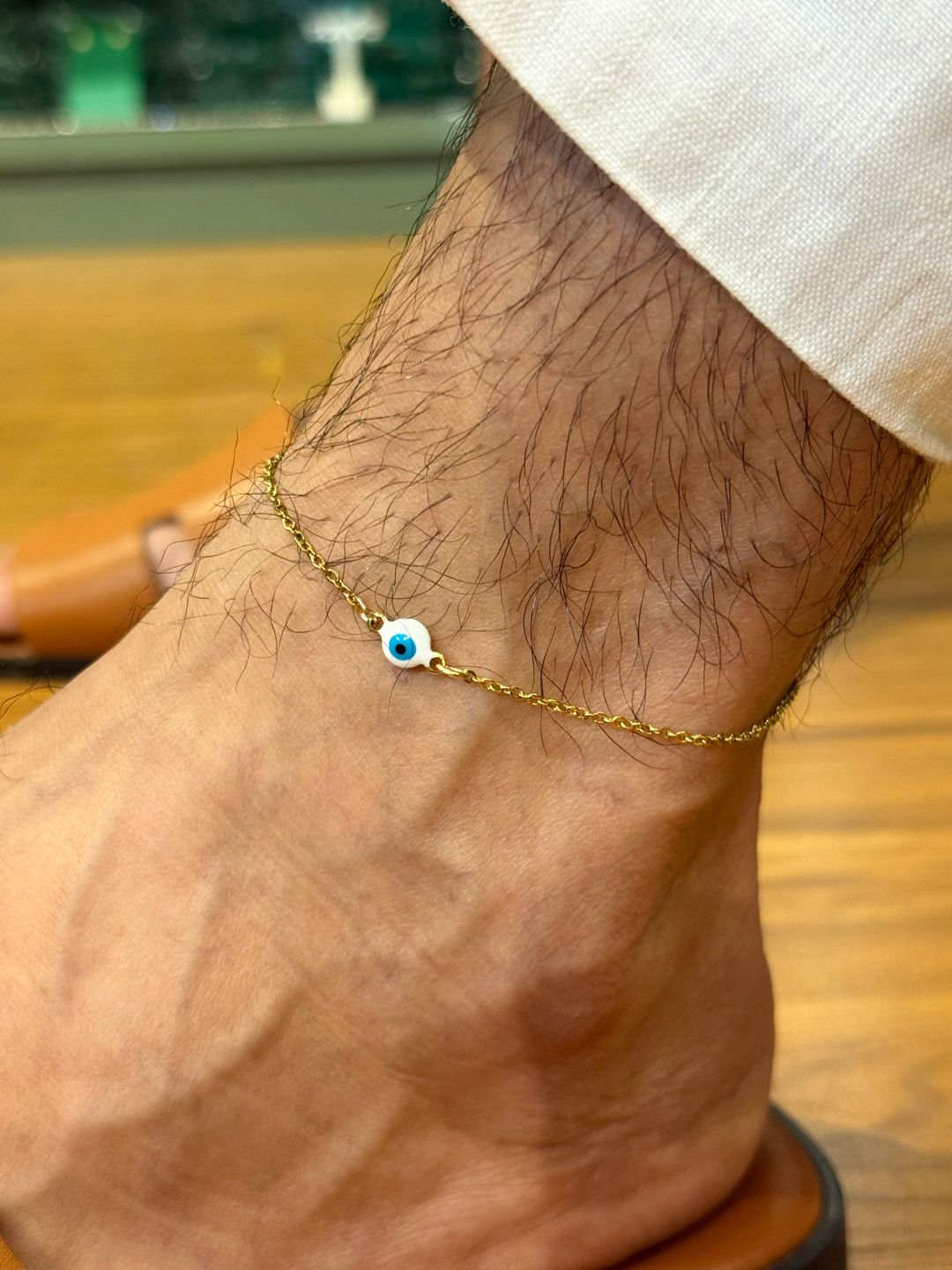 Tornozeleira Olho Grego Delicate Branco