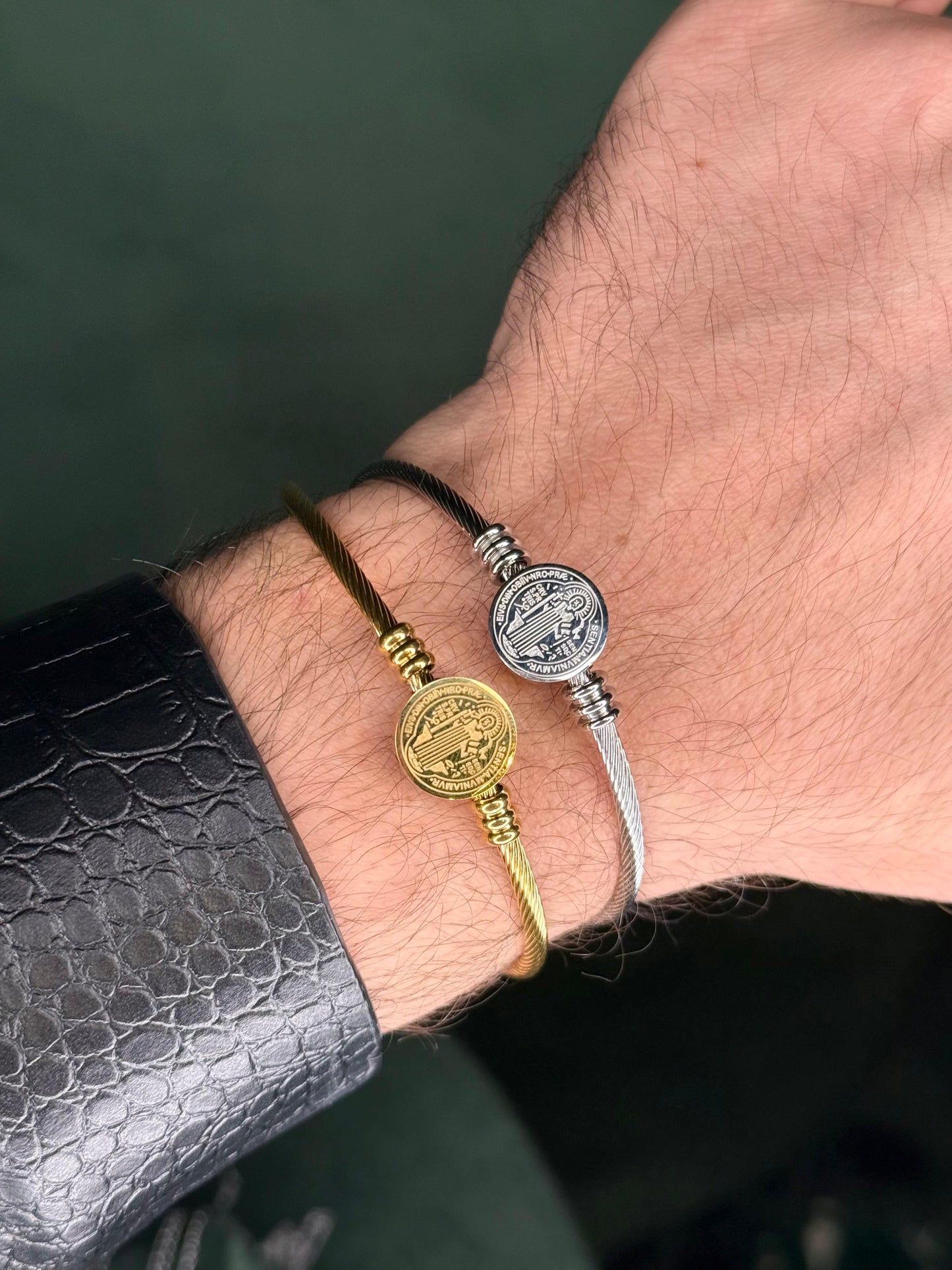 Kit Bracelete São Bento + Colar Clássico + Riviera de Brinde
