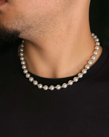 Colar Pérolas Steel