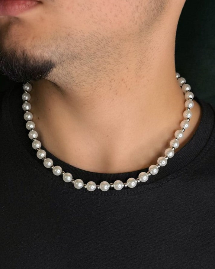 Colar Pérolas Steel