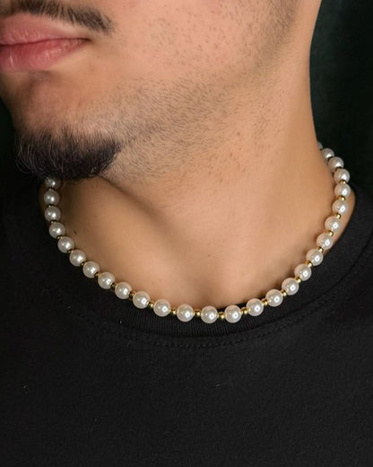 Colar Pérolas Steel