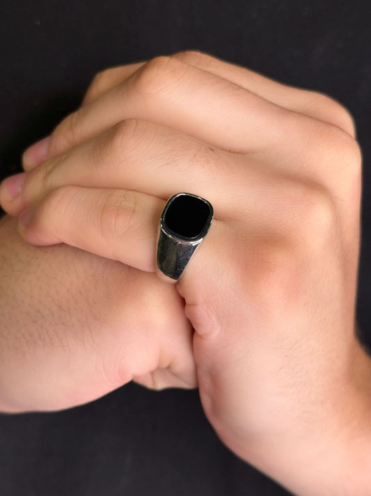 Anel Black and Silver
