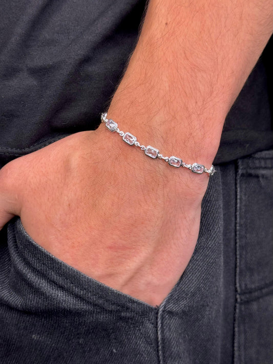 Pulseira Rec Cristal Prata925
